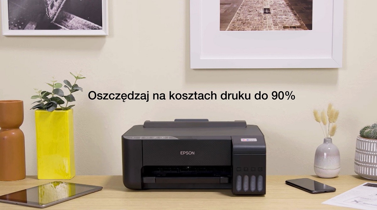 Drukarka atramentowa Epson EcoTank L1270 Wi-Fi grafika przedstawia możliwości oszczędzania